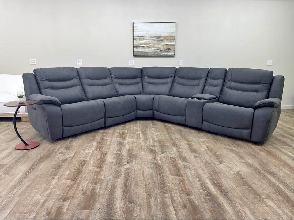 Kelsee Fabric Power Reclining Sectional with Power Headrests
