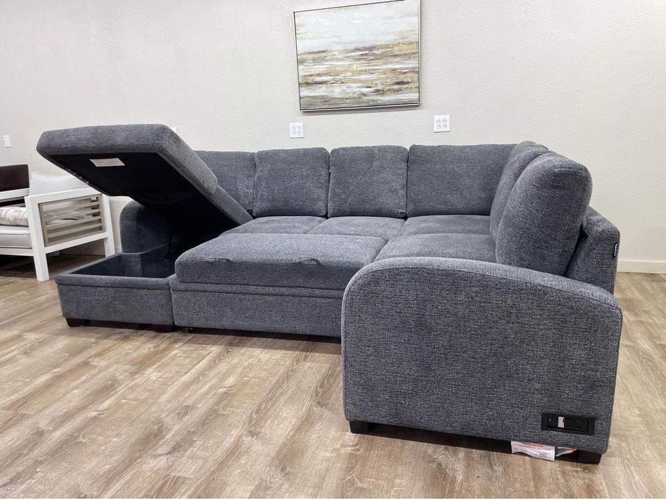 Aria Sectional Sofa Pull out and Storage
