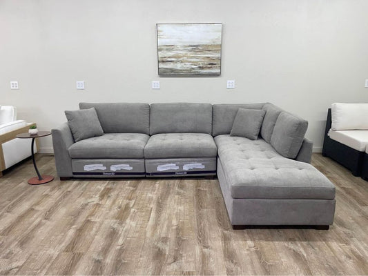 Thomasville Miles Fabric Sectional with Power Footrest