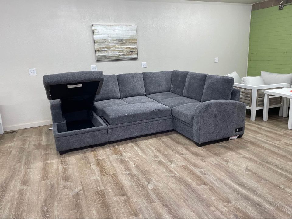Aria Sectional Sofa Pull out and Storage
