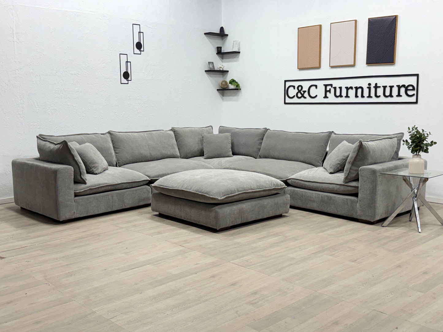 Modular Sectional Sofa Cloud Light Gray