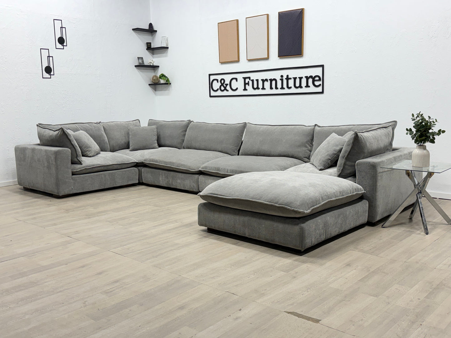 Modular Sectional Sofa Cloud Light Gray