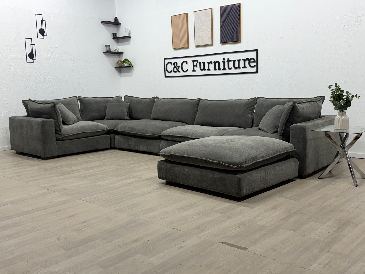 Modular Sectional Sofa Cloud Dark Gray
