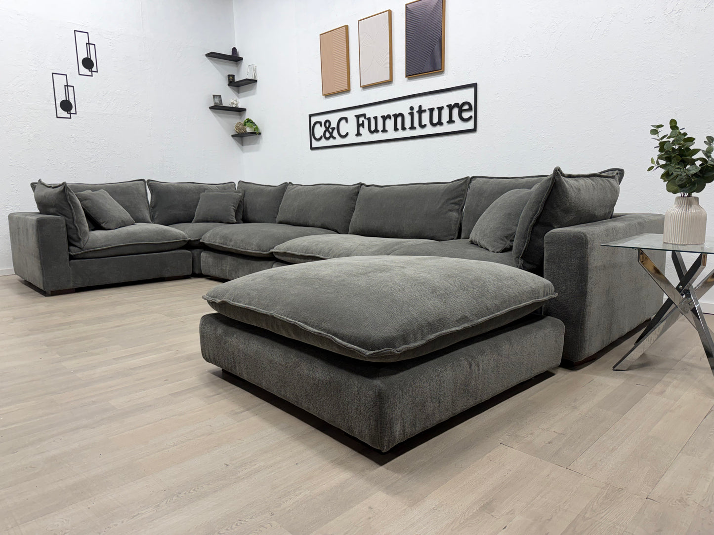Modular Sectional Sofa Cloud Dark Gray